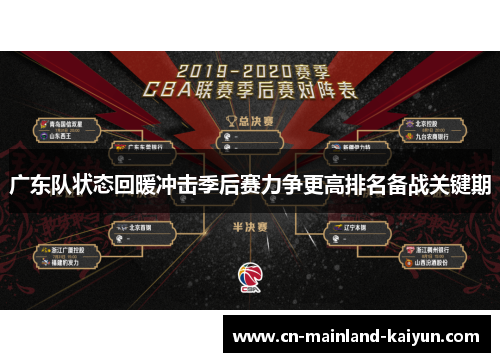 广东队状态回暖冲击季后赛力争更高排名备战关键期
